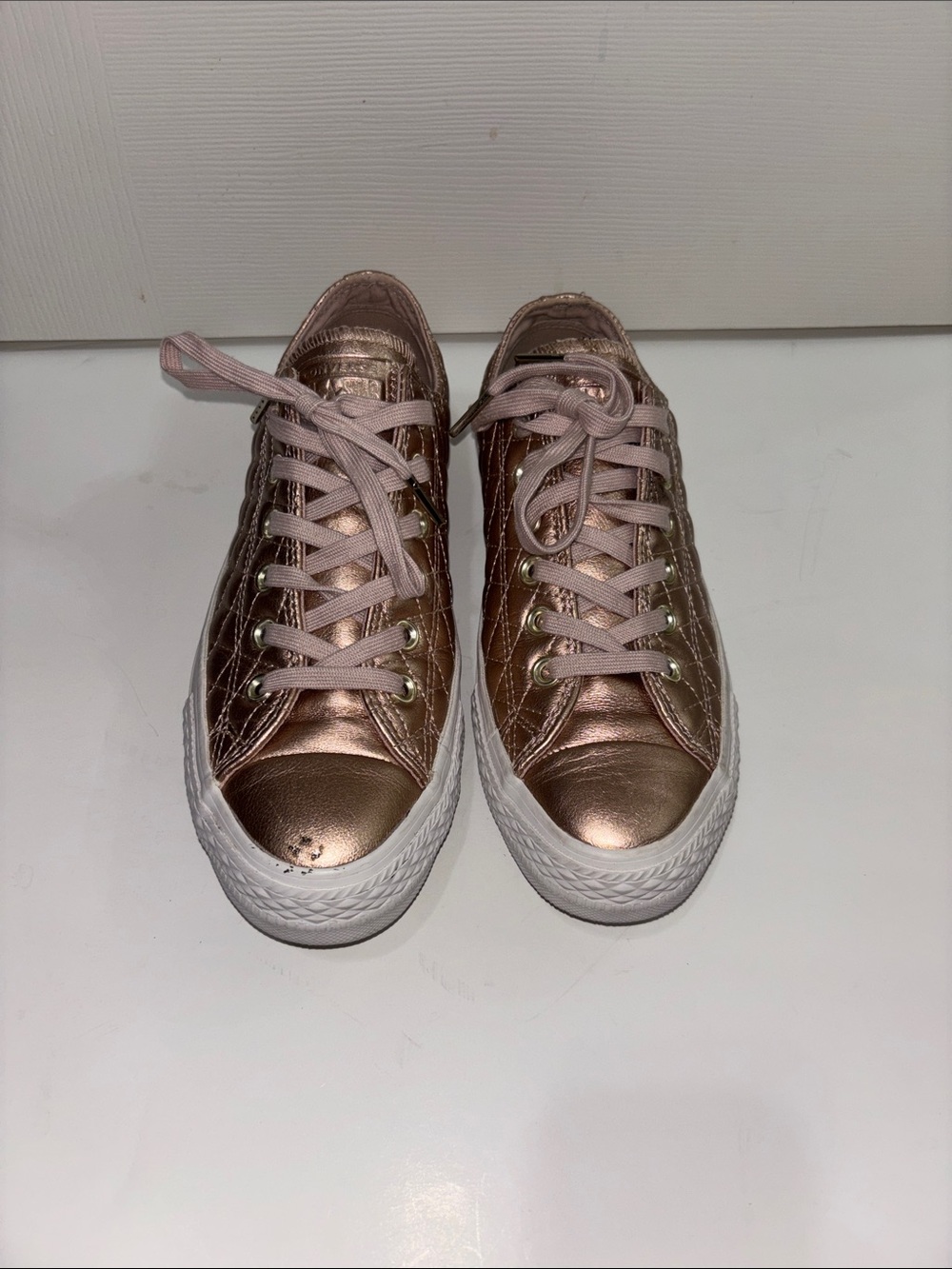 Converse Metallic Rose Gold Low-Top Sneakers